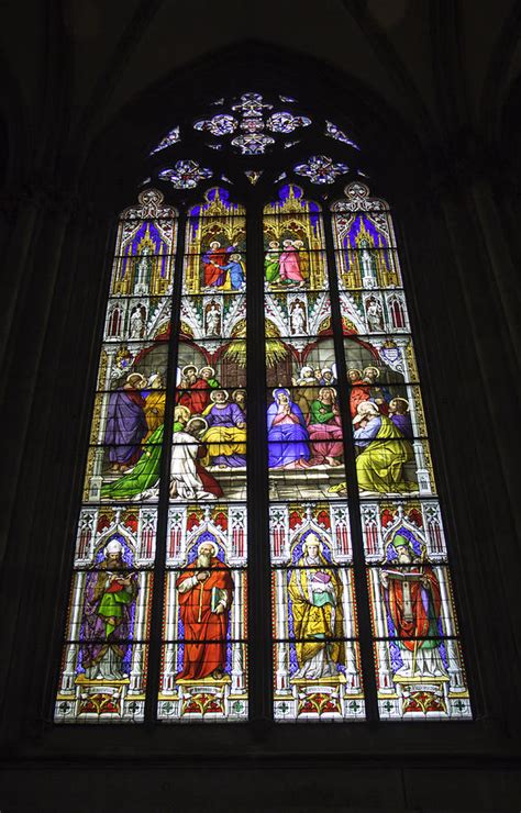 Cologne Cathedral Stained Glass Window Of Pentecost Photograph By