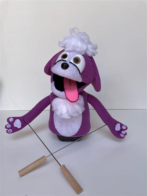 custom puppet puppy puppet rod arm puppet etsy