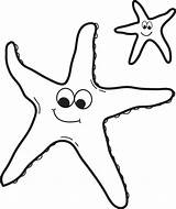 Starfish Coloring Outline Clipart Printable Two Cliparts Fish Star Pages Kids Colouring Line Drawing Preschool Cartoon Clip Cute Library Print sketch template