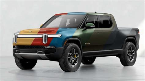 rivian rt electric pickup truck  paint  interior color