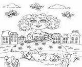 Spring Coloring Pages May Peppy Printable sketch template