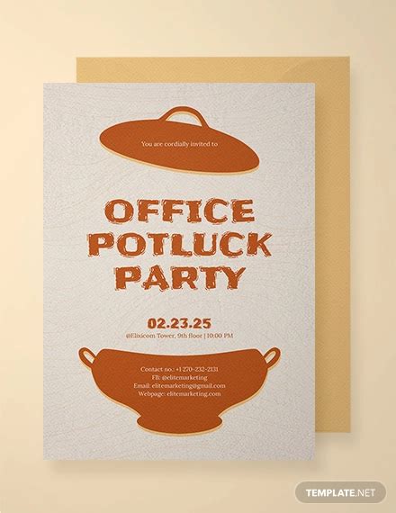 awesome potluck invitation designs  psd ai ms word