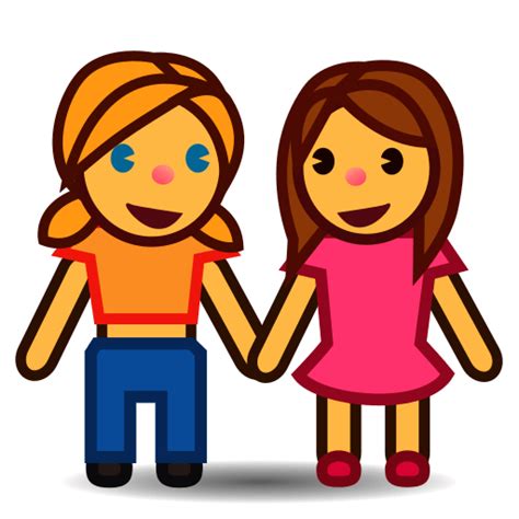 two women holding hands emoji for facebook email and sms
