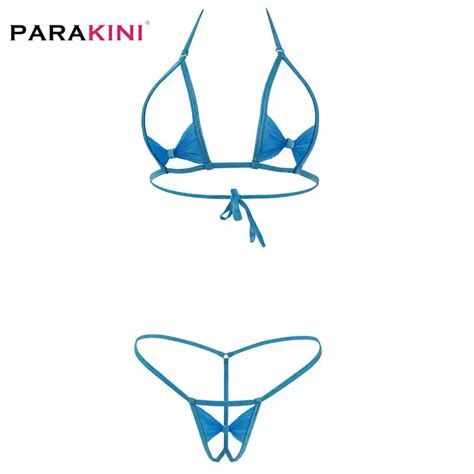 Parakini 2020 New Exotic Bowknot Micro Bikini Cutout Women Sunbath G
