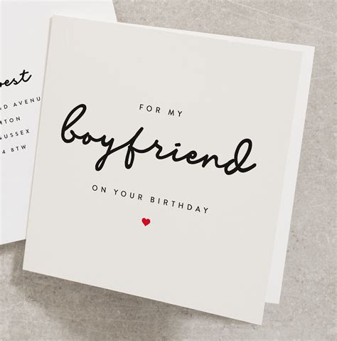 boyfriend birthday card   boyfriend   birthday etsy uk