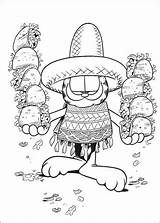 Mexican Coloring Food Pages Garfield Fiesta Para Colorear Dibujos Supercoloring Printable Color Inspired Join Sunday Tacos Categories Any sketch template