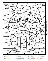 Cat Addition Subtraction Sparkling sketch template