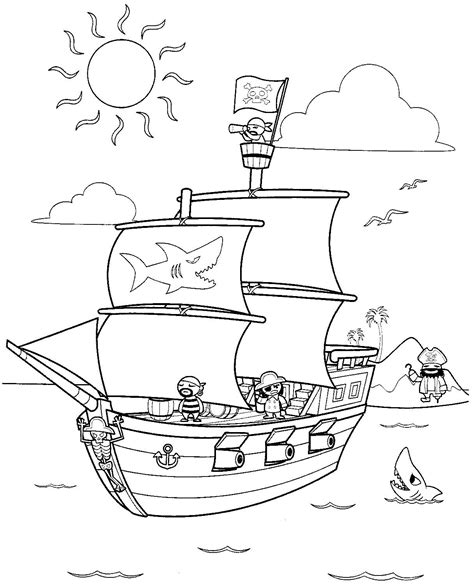 pirate ship coloring page png infortant document