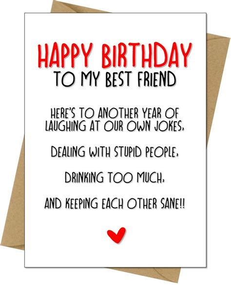 Funny Best Friend Bestie Birthday Card Free Postage Etsy In 2021