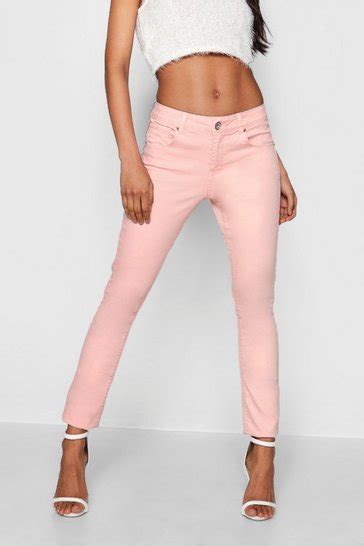 Women S Light Pink Skinny Jeans Boohoo Uk