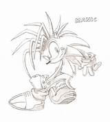 Manic Hedgehog Sketch Deviantart Sonic sketch template