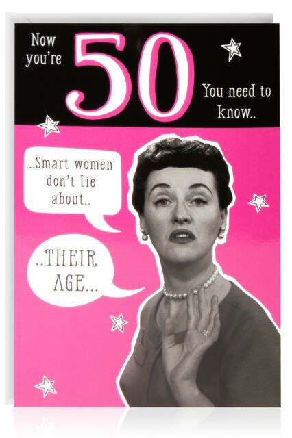 50th Female Birthday Funny Humour Joke Card Greetings