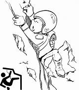 Coloring Climbing Rock Cartoon Cute Sports Pages Extreme Ages Sport sketch template