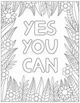 Affirmation Coloring sketch template