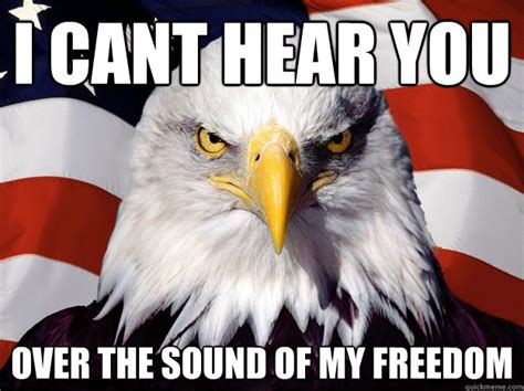 I M Sorry I Can T Hear You Over My Freedom America Quickmeme