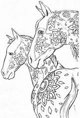 Coloring Horses Horse Pages Mandala Colouring Patterns Adult Animal Lovak Printable Minták Flowers Print Sheets Drawings Sketch Tengeri Kifestkönyv Kislányok sketch template