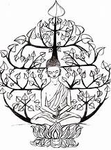 Bodhi Tree Drawing Buda Buddha Cus Getdrawings Deviantart sketch template