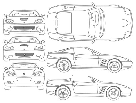 cars blueprints  lincoln model   blueprint