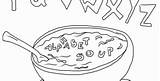 Coloring Soup Alphabet Book sketch template