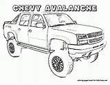 Coloring Pages Truck Chevy Printable Avalanche Boys Sheets Kids Ram Print Cars Trucks Color Chevrolet Dodge Sheet Camaro Site Colouring sketch template