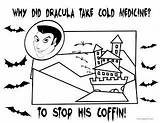 Coloring Joke Dracula Halloween Pages Jokes Cjophoto sketch template