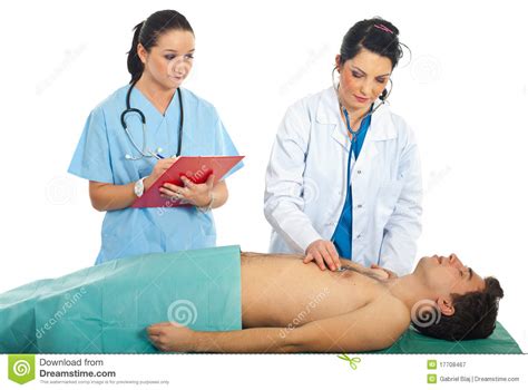 doctor examine asleep patient stock image image of care adults 17708467