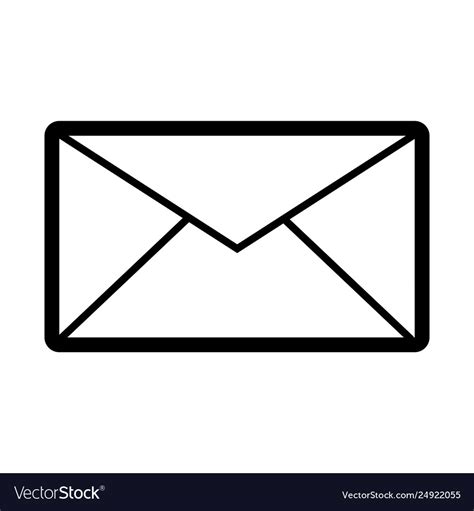 email icon black  white mail royalty  vector image
