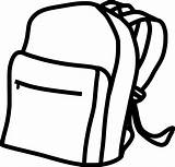 Backpack Outline Svg Icon sketch template