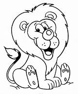 Coloring Lion Pages Cute Para sketch template