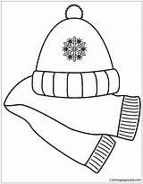 Scarf Winter Hat Pages Coloring Color Coloringpagesonly sketch template