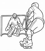 Hockey Coloring Ice Pages Getdrawings Goalie sketch template