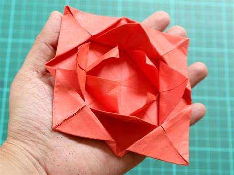 fold  simple origami flower  steps  pictures