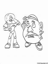 Buzz Coloring Lightyear Story Toy Head Pages Potato Mr Face Printable Getcolorings Children Getdrawings sketch template