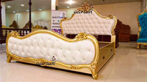 modern style double bed design export quality factory price aarsun