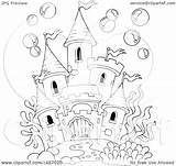 Castle Sea Under Fish Bouncy Clipart Drawing Tank Visekart Illustration Royalty Bubbles Getdrawings Vector sketch template