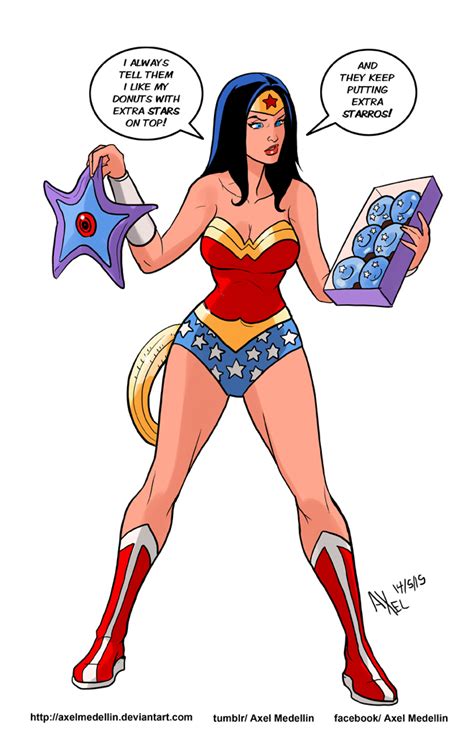 Tliid 240 Wonder Woman And Donuts By Axelmedellin On