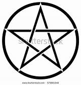 Pages Pentagram Coloring Clipart Getcolorings Wiccan sketch template