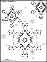 Snowflake Flakes Trace Everfreecoloring Coloringhome sketch template