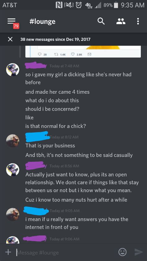 dude in discord wants the server to know of his sexual prowess