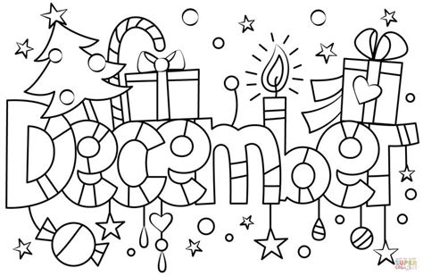 december coloring page  printable coloring pages  printable