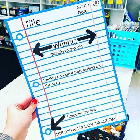 lined paper guide  model  grade classroom classroom writing