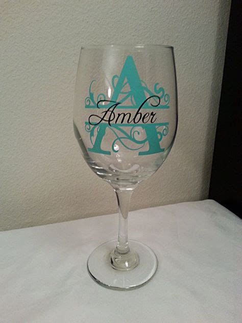 Personalized Wine Glass Choose Your Vinyl Colors By Customforless