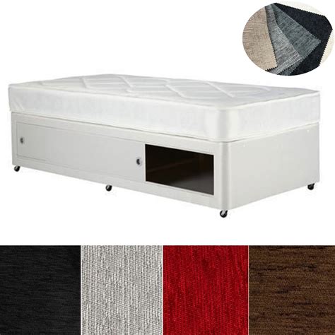 kids shorty chenille  storage divan bed pine master mattress ebay