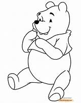 Pooh Winnie Honey Coloring Pages Eating Funstuff Disneyclips sketch template