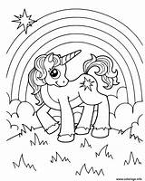 Licorne Ciel Magique Einhorn Arco Regenbogen Unicornios Coloriages Book sketch template