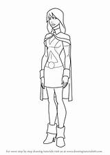 Drawing Draw Justice Young Miss Martian Mars Step Drawings Cartoon Paintingvalley sketch template