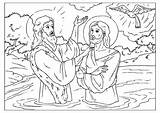 Jesus Coloring Baptized Pages Printable sketch template