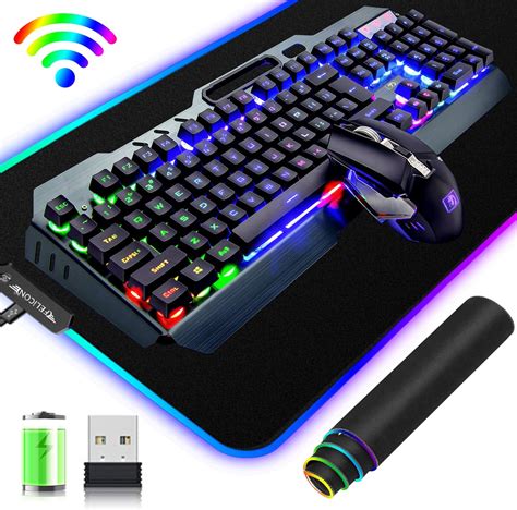 hoopond wireless  rechargeable gaming keyboard  amazoncouk electronics