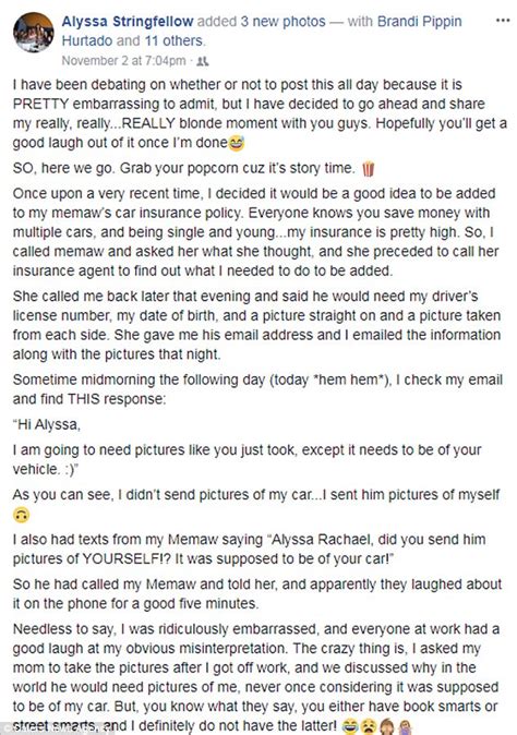 arkansas teacher mistakenly sent insurer photos of herself daily mail