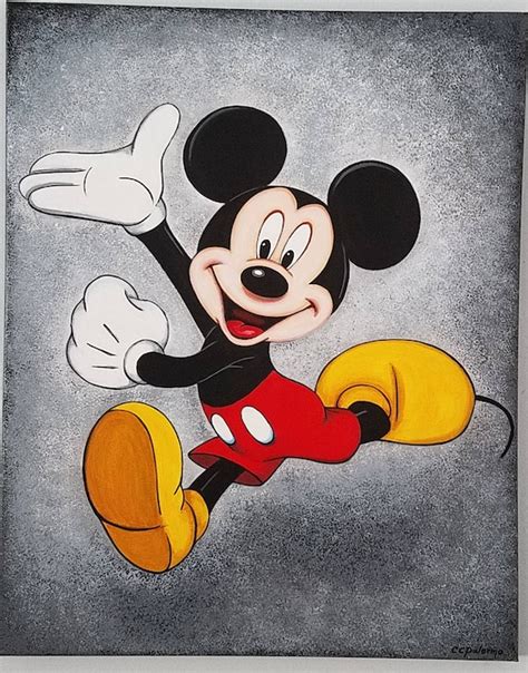 items similar  mickey mouse acrylic painting hand painted canvas art